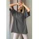 Mad Girls Oversize Anthracite T-shirt MG1354 - Antrasit