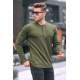 Khaki Basic Sweater 6007 - Haki