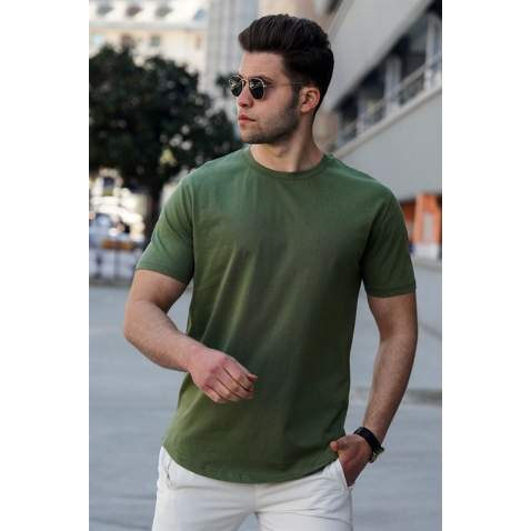 Madmext Men Khaki T-shirt 4951 - Haki