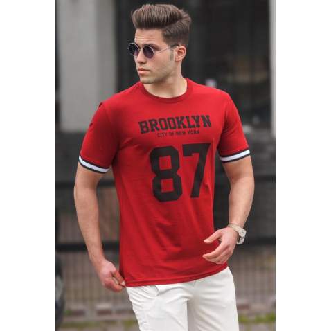 Madmext Men Maroon T-shirt 5230 - Bordo