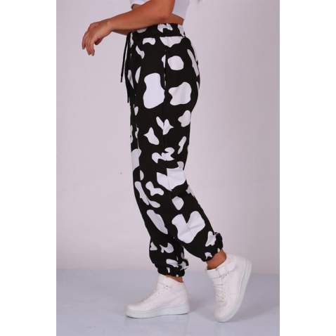 Mad Girls Black Dalmatians Sweatpants MG1147 - Siyah