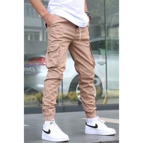 Dark Stone Slim Fit Jogger Trousers 5740 - Koyu taş