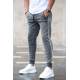 Madmext Dark Grey "The Original" Striped Sweatpants 4218 - Antrasit