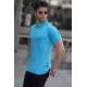 Madmext Blue Basic Polo Shirt for Men 4550 - Mavi