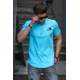 Madmext Blue T-shirt with Pocket for Men 4492 - Mavi