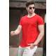 Madmext Men Front Pocket Red T-shirt 4493 - Kırmızı