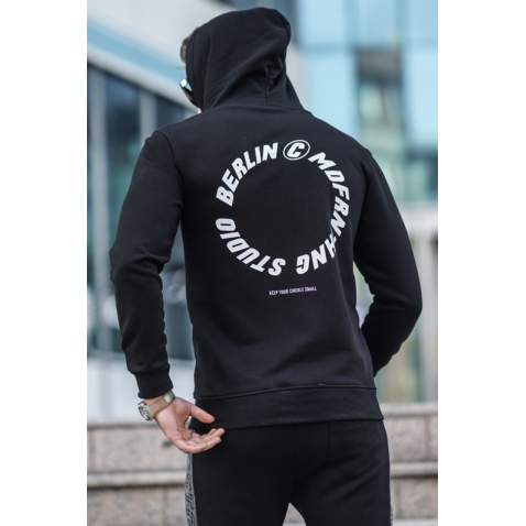 Madmext Men Printed Black Sweatshirt 5306 - Siyah