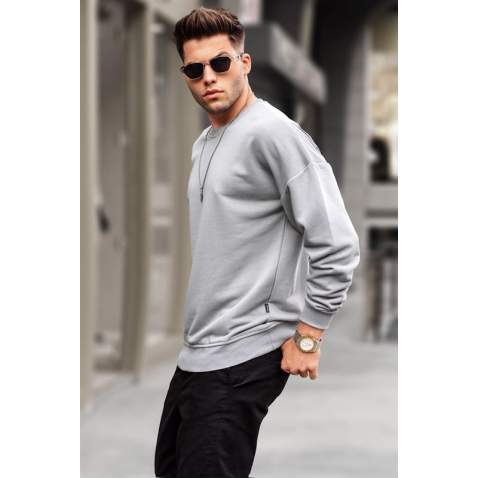 Madmext Men Dye Gray Sweatshirt 4782 - Boyalı gri