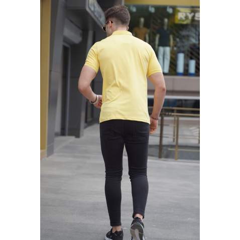 Men Yellow Polo T-Shirt 5822 - Sarı