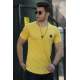 Madmext Men Ripped Yellow T-shirt T4002 - Sarı