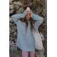 Mad Girls Oversize Blue Sweater MG1297 - Mavi