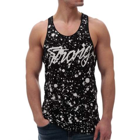 Madmext Black Printed T-shirt for Men 2888 - Siyah