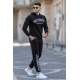 Madmext Men Printed Black Tracksuit 5283 - Siyah