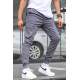 Smoke Gray Slim Fit Jogger Trousers 5740 - Füme