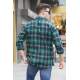 Green Chequered Design Plaid Shirt 5564 - Yeşil