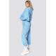 Mad Girls Blue Hooded Women Tracksuit Set MG467 - Mavi