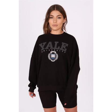 Mad Girls Black Sweatshirt MG1208 - Siyah