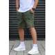 Madmext Men Printed Khaki Capri Shorts 2408 - Haki