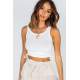 Mad Girls White Crop Top MG1072 - Beyaz