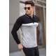 Gray Zipped Knitwear Polo Sweater 5787 - Gri