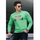 Madmext Green Printed Crew-Neck Sweatshirt 4751 - Yeşil