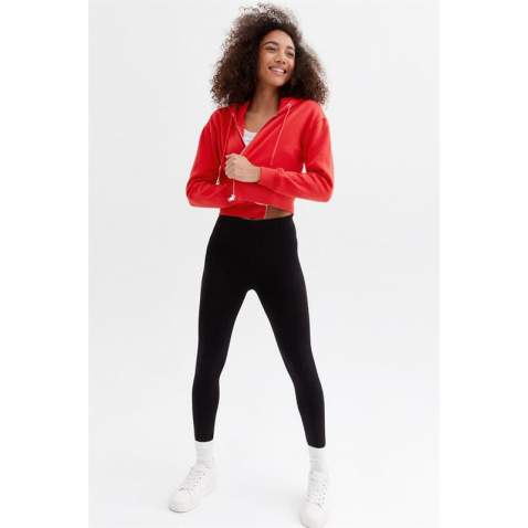 Mad Girls Cropped Red Sweatshirt MG1355 - Kırmızı