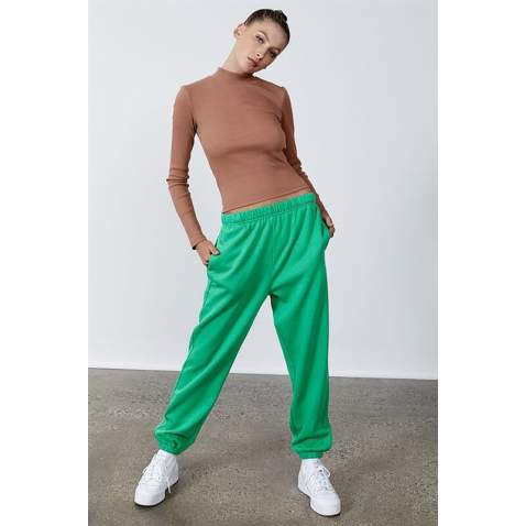 Women Green Oversize Sweatpants MG1235 - Yeşil