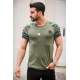 Madmext Khaki Camouflage T-shirt for Men 3012 - Haki