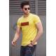 Madmext Yellow Printed T-shirt for Men 4589 - Sarı