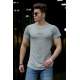 Madmext Grey Basic T-shirt for Men 4516 - Gri