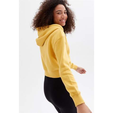 Mad Girls Cropped Yellow Sweatshirt MG1355 - Sarı