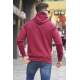 Red Hooded Zip-Down Sweatshirt 4701 - Kırmızı