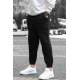 Men Black Basic Jogger Trousers - Siyah