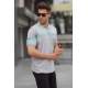 Men Striped Dye Gray Polo T-Shirt 5878 - Boyalı gri