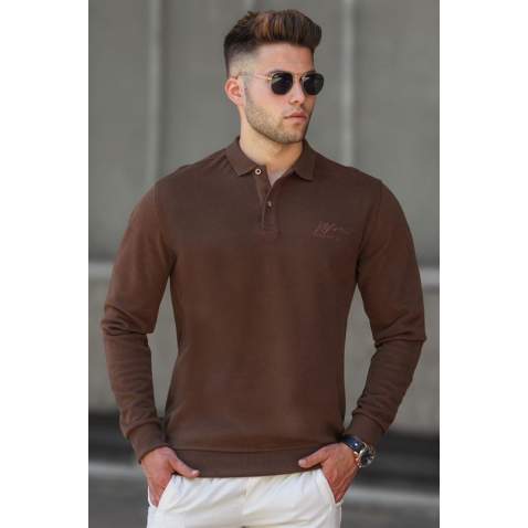 Madmext Men Brown Polo Knitwear 5153 - Kahverengi