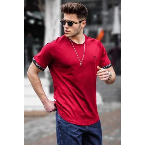 Men Basic Maroon T-Shirt - Bordo