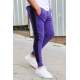 Mens Sweatpants In Striped Design Purple Color 2926 - Mor