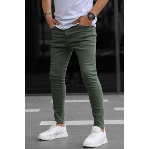 Men Green Slim Fit Jeans - Yeşil