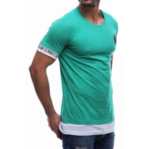 Madmext Green Printed T-shirt for Men 2623 - Yeşil