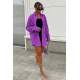 Mad Girls Oversize Purple Shirt MG1369 - Mor