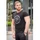 Madmext Black Printed T-shirt for Men 2994 - Siyah