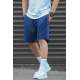 Men Navy Blue Capri Shorts - Lacivert