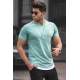 Madmext Turquoise Printed T-shirt for Men 4980 - Turkuaz