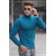 Madmext Men Turtleneck Blue Sweater 4656 - Petrol yeşili