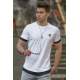 Madmext White Printed T-shirt for Men 4489 - Beyaz