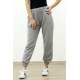 Mad Girls Smoke Gray Plain Sweatpants MG304 - Füme