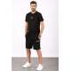 Madmext Men Oversize Black Shorts Set 5376 - Siyah