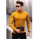 Madmext Mustard Turtleneck Jumper 4662 - Hardal