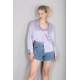 Mad Girls Lilac Satin Shirt MG1104 - Lila