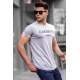 Madmext Grey Printed T-shirt for Men 4018 - Gri